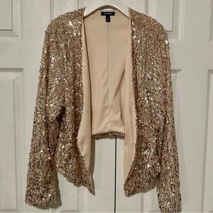 Torrid Rose Gold Sequin Fully Lined Blazer - Size 3
